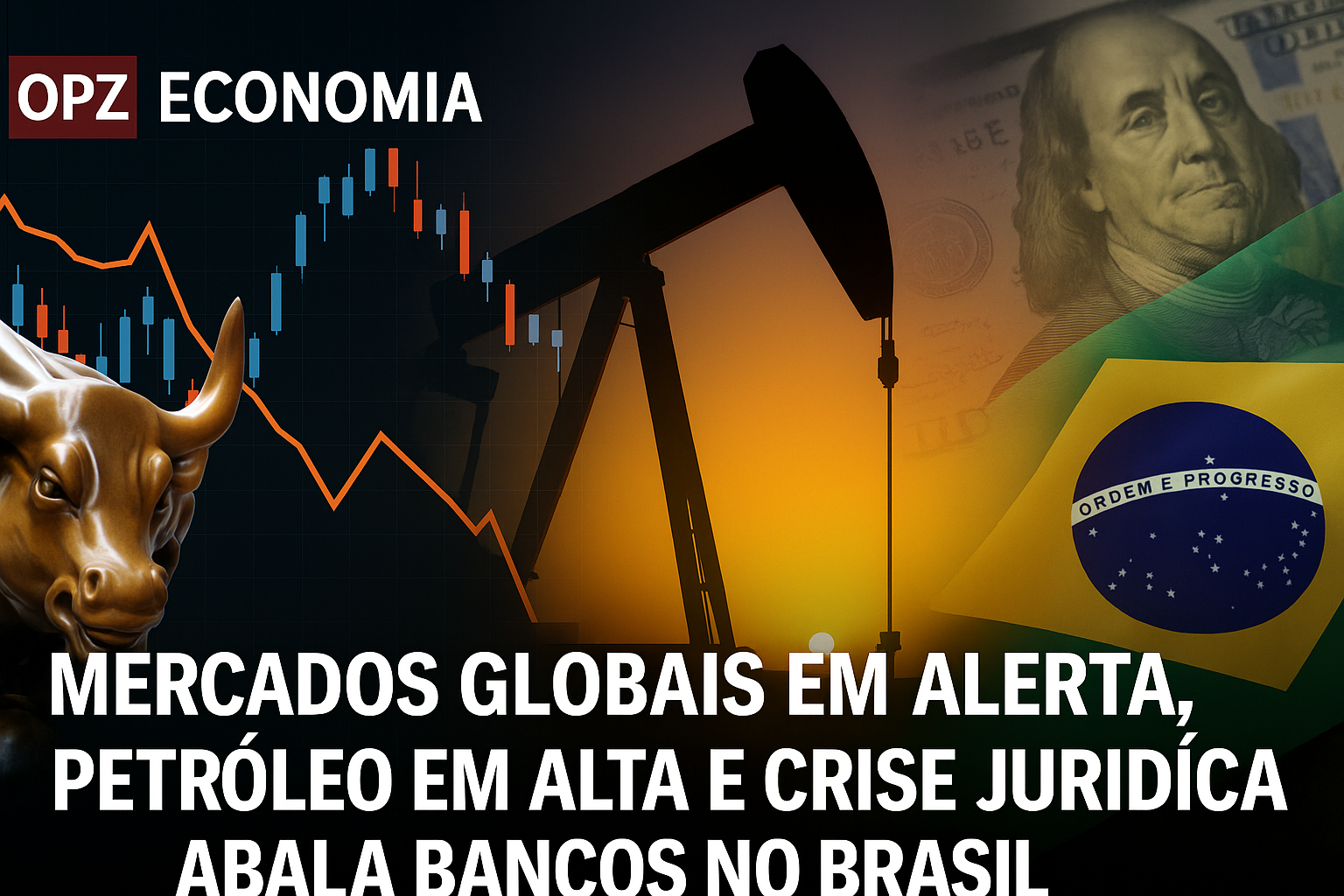 Mercados Globais em Alerta, Petróleo em Alta e Crise Jurídica Abala Bancos no Brasil – Opz Play Economia