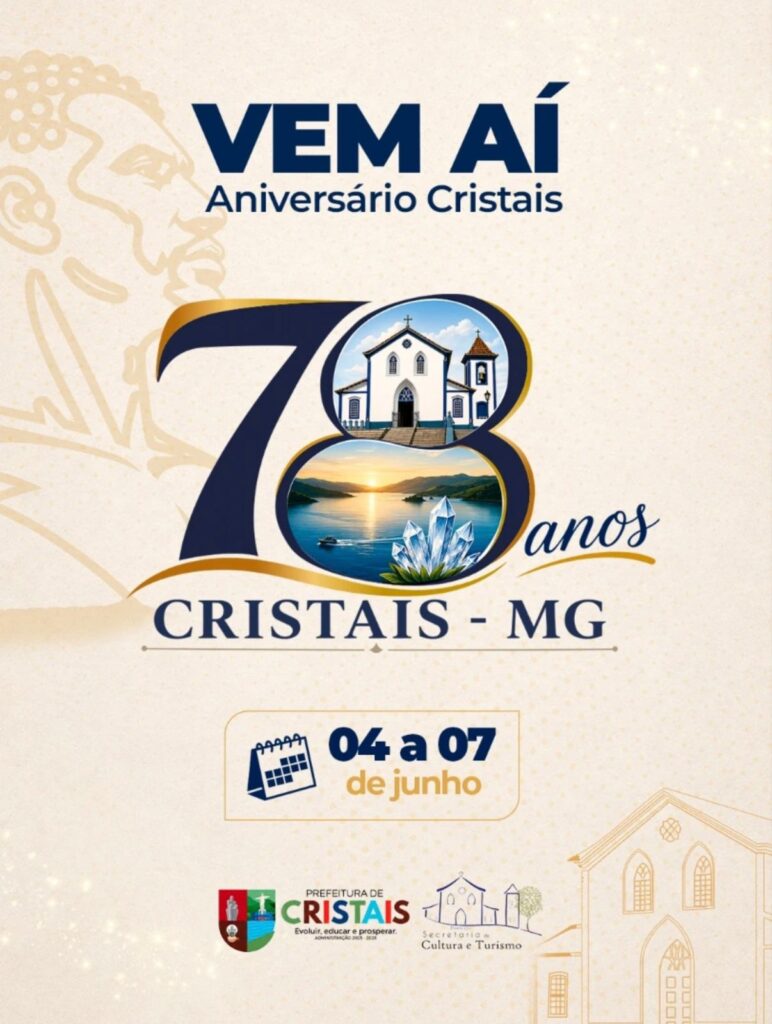 JORNAL OPZ PLAY | Cristais se prepara para celebrar 78 anos de história, tradição e desenvolvimento