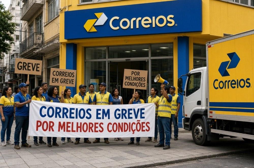 Trabalhadores dos Correios entram em greve por tempo indeterminado em todo o país